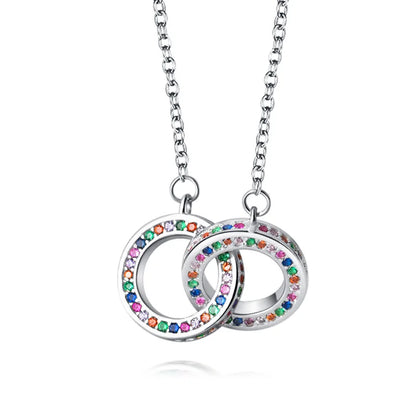 Arracadas, Anillo o Collar con Zirconias de Colores