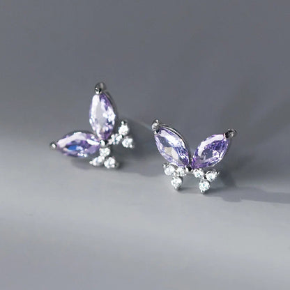 Aretes Mariposa en Blanco o Plateado