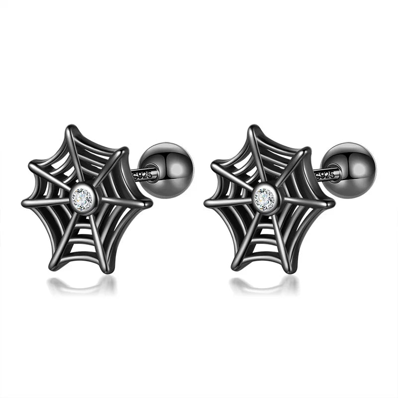 Aretes Telaraña Negra