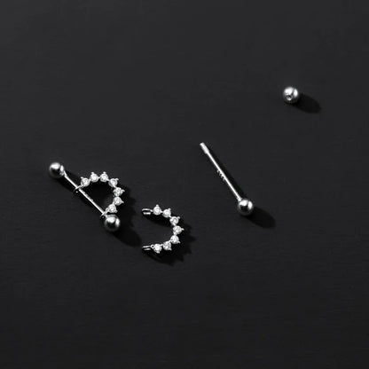 Aretes Forma de U con Zirconias