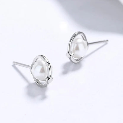 Aretes Planeta con Perla