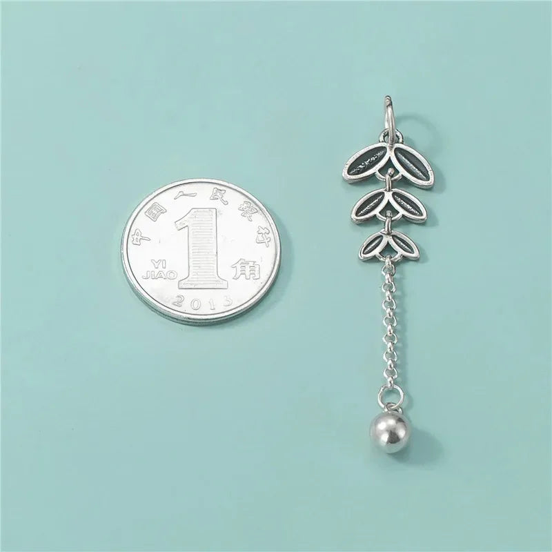 Dije Hojas con Flecos de Cadena