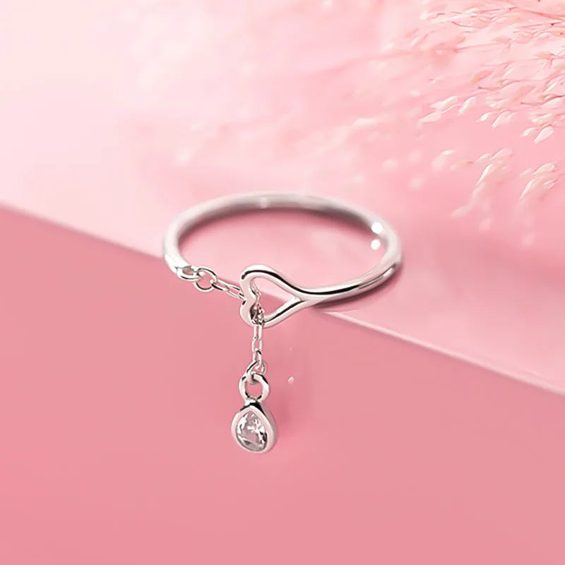 Anillo Cadena de Bolitas Ajustable