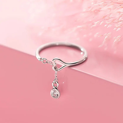 Anillo Cadena de Bolitas Ajustable