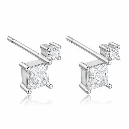 Aretes con Zirconias de Colores Apiladas