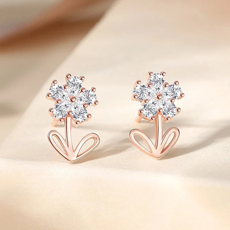 Aretes Flor con Zirconias II