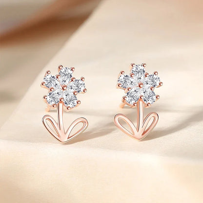 Aretes Flor con Zirconias II