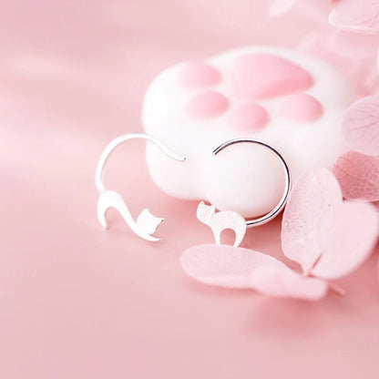 Aretes Gatito Asimétricos