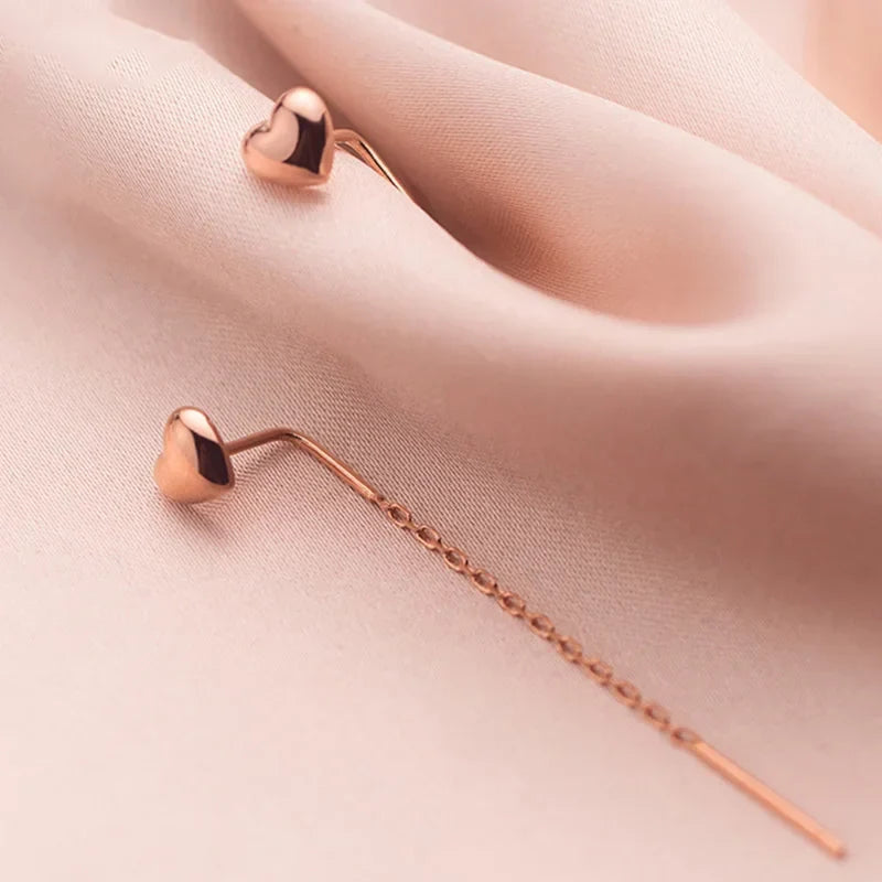 Aretes Barra Larga con Corazón