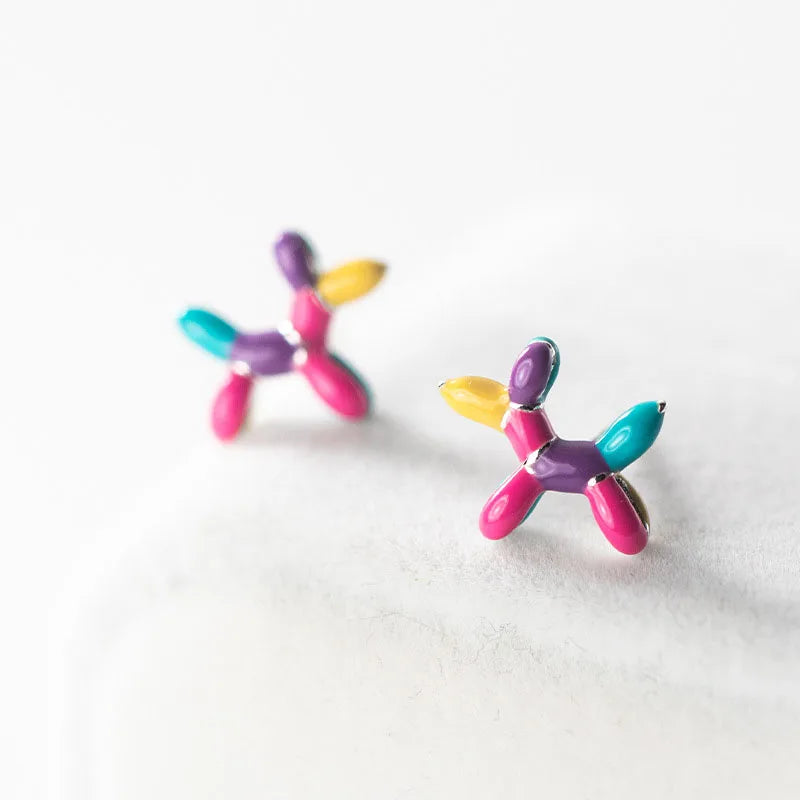Aretes Perrito Esmaltado