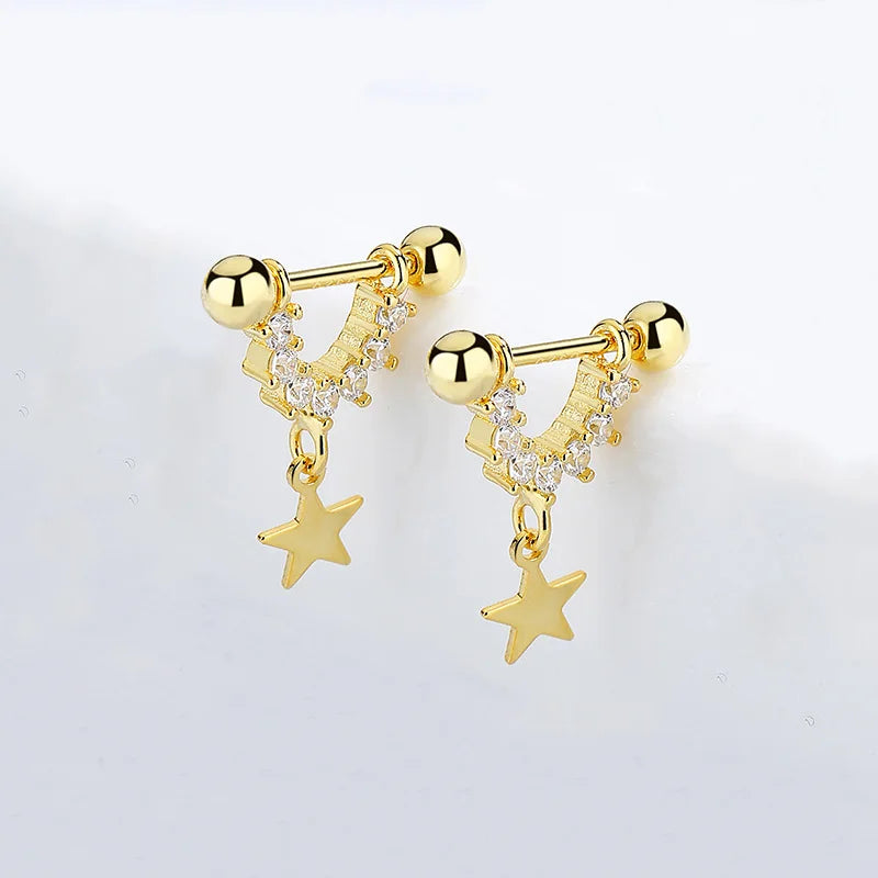 Aretes en U con Estrella