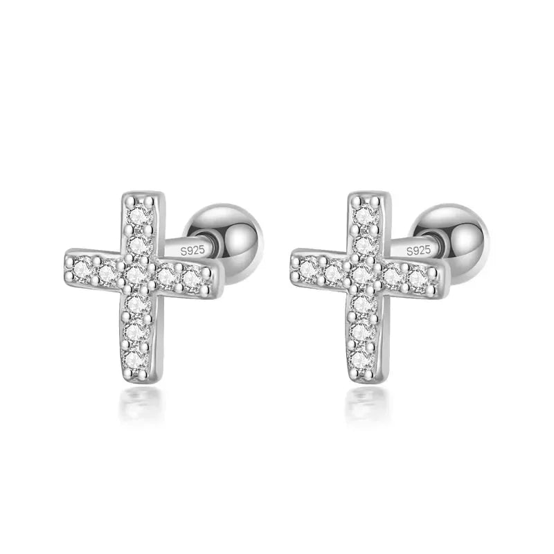 Aretes Cruz con Esferas