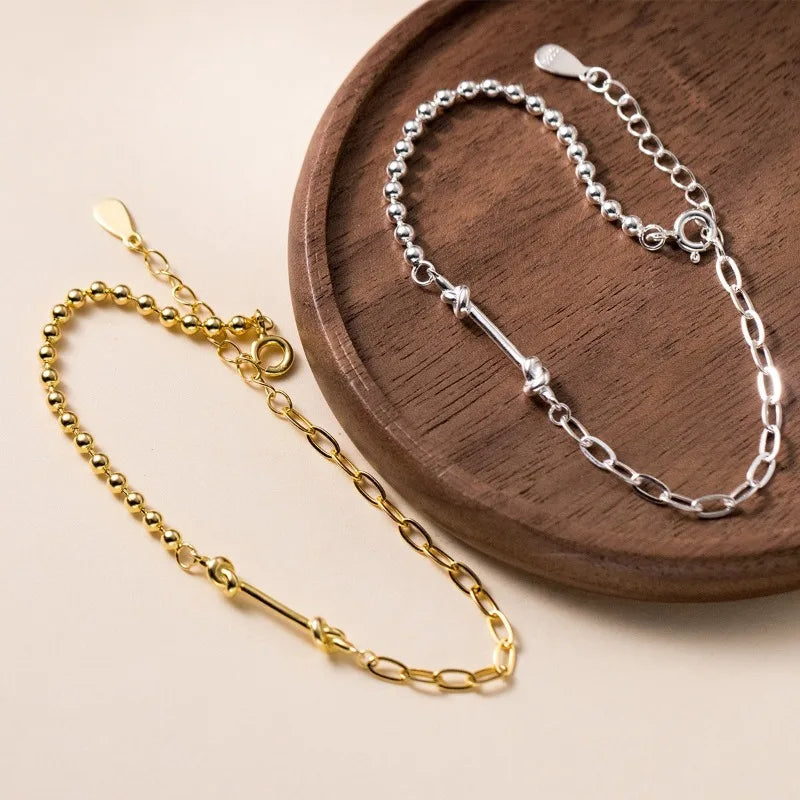 Pulsera de Bolitas Anudadas