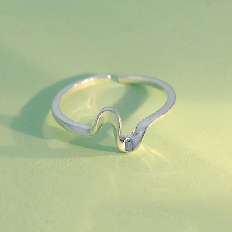 Anillo Ondas en S Ajustable