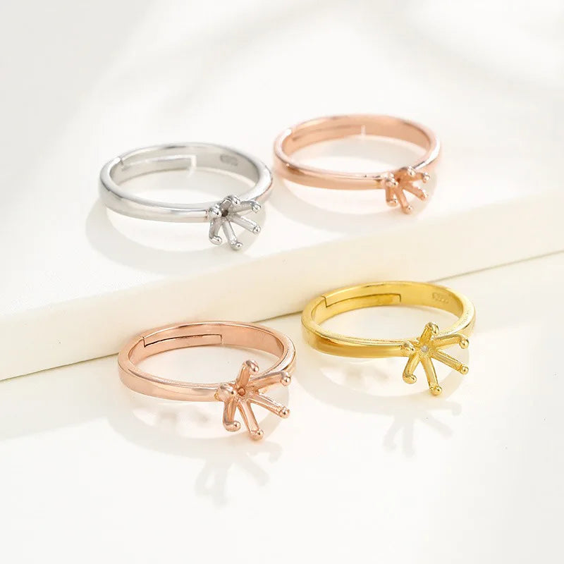 Base de Anillo de Pareja con Seis Garras