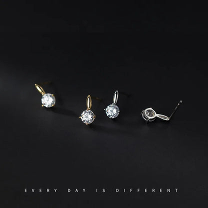 Aretes Perla con Zirconias en Cuatro Estilos