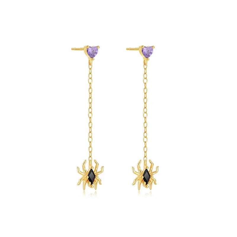 Aretes Araña y Murciélago de Halloween