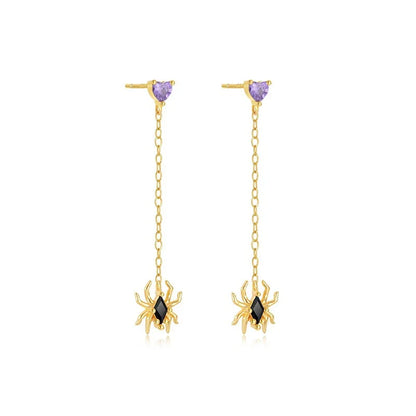 Aretes Araña y Murciélago de Halloween