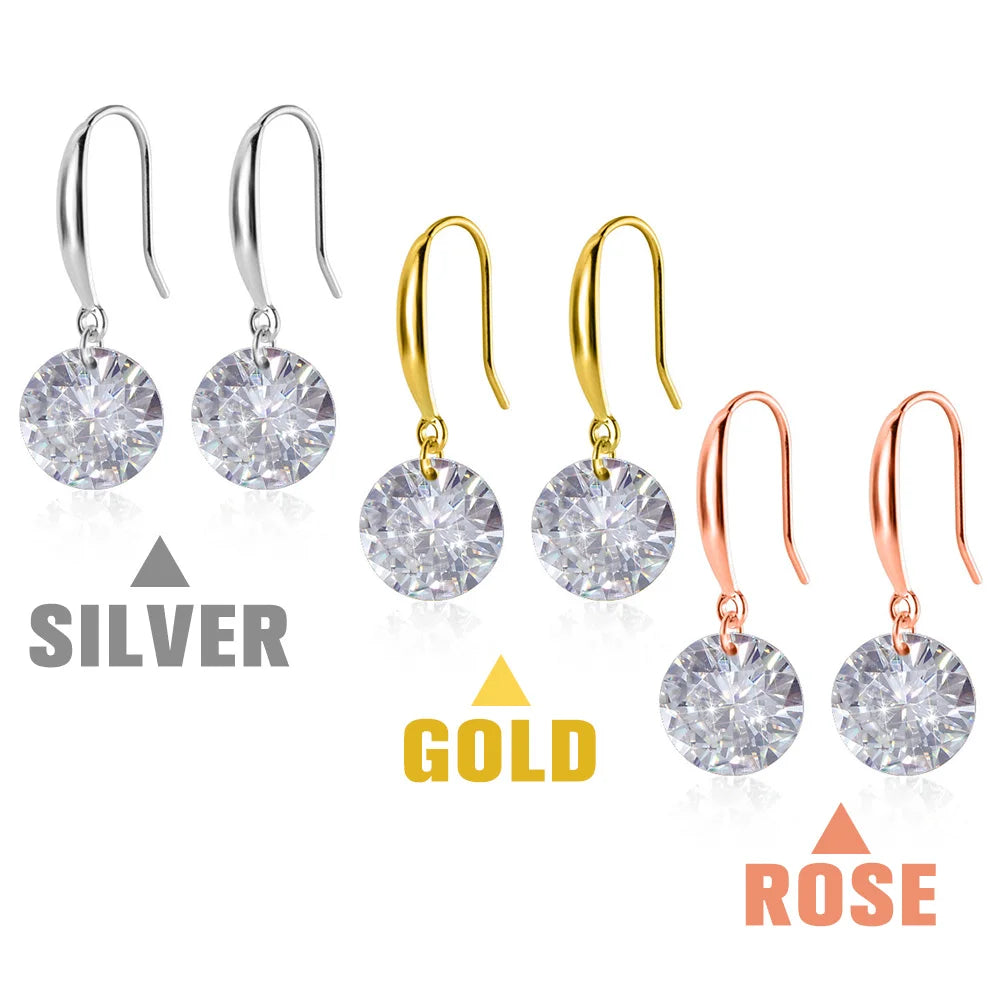Aretes Colgantes con Zirconia