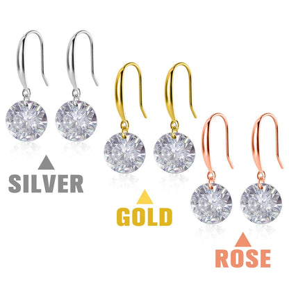 Aretes Colgantes con Zirconia