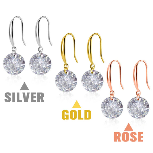 Aretes Colgantes con Zirconia