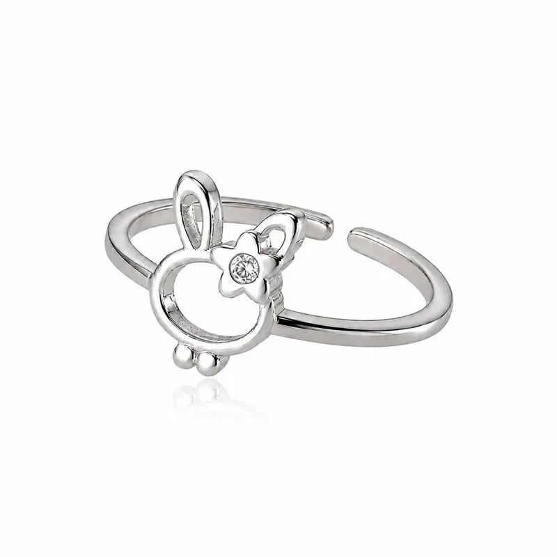 Anillo Conejito Calado con Zirconias