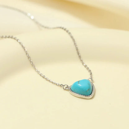Collar Corazón Turquesa