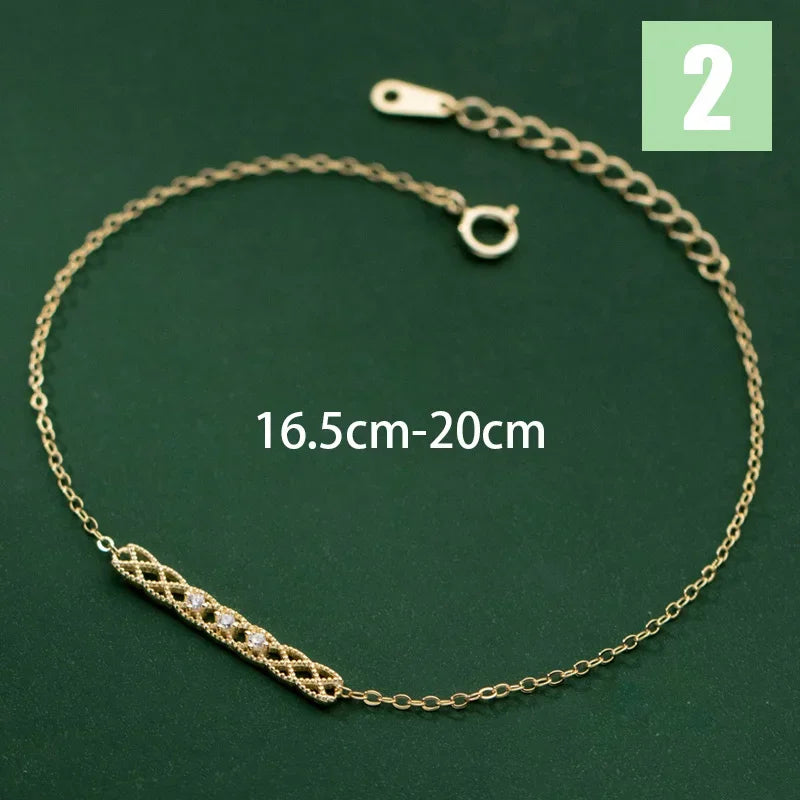Pulsera Cadena Fina con Corazón y Cruz