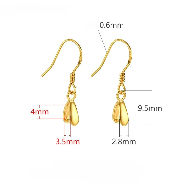 Aretes de Gancho Base para Armar