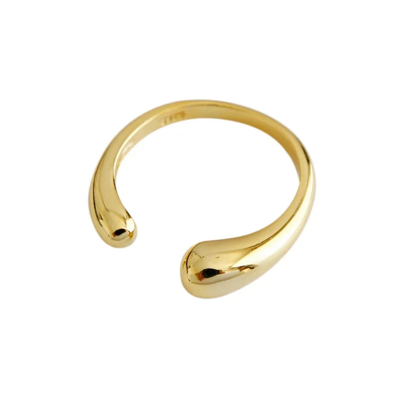 Anillo Gota Irregular Abierto