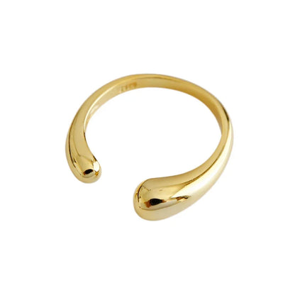 Anillo Gota Irregular Abierto