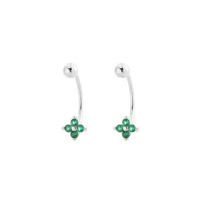 Aretes Trébol de Cuatro Hojas con Zirconias