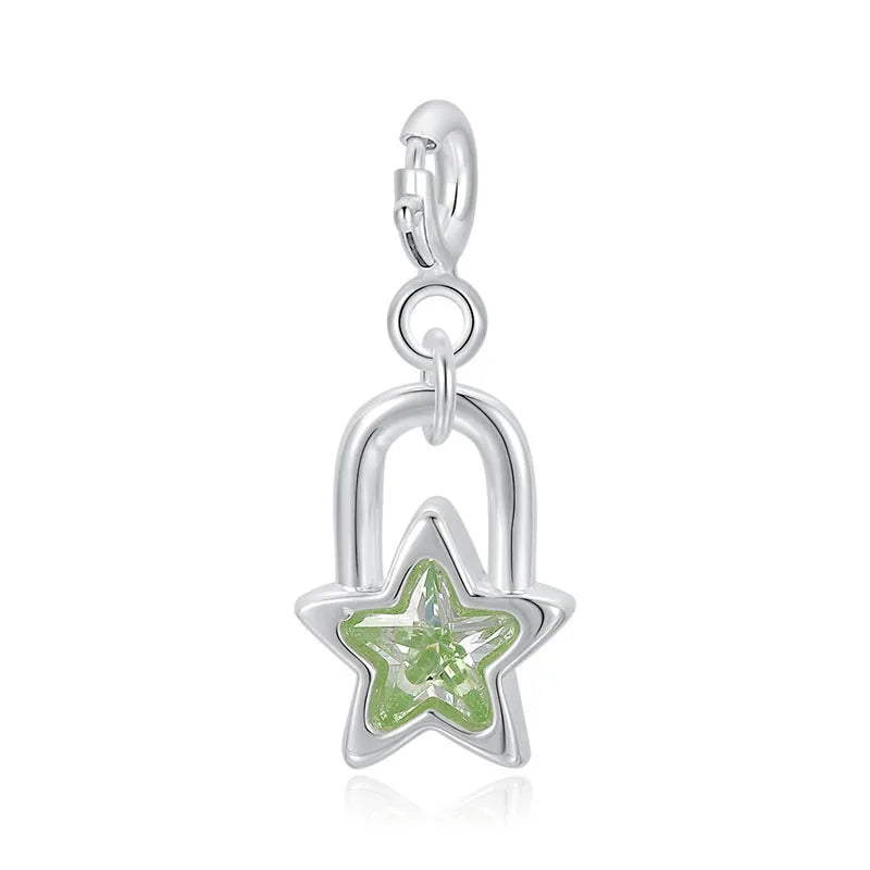 Dije Estrella con Zirconia Verde o Azul