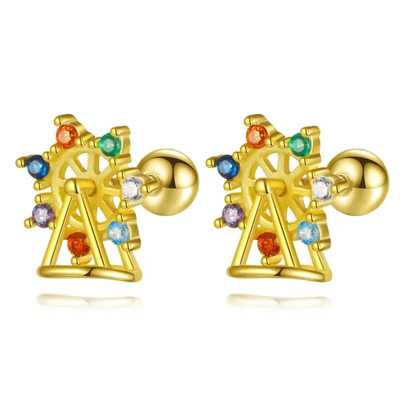 Aretes Rueda de la Fortuna