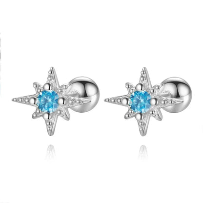 Aretes Estrella de Zirconia en Cuatro Estilos