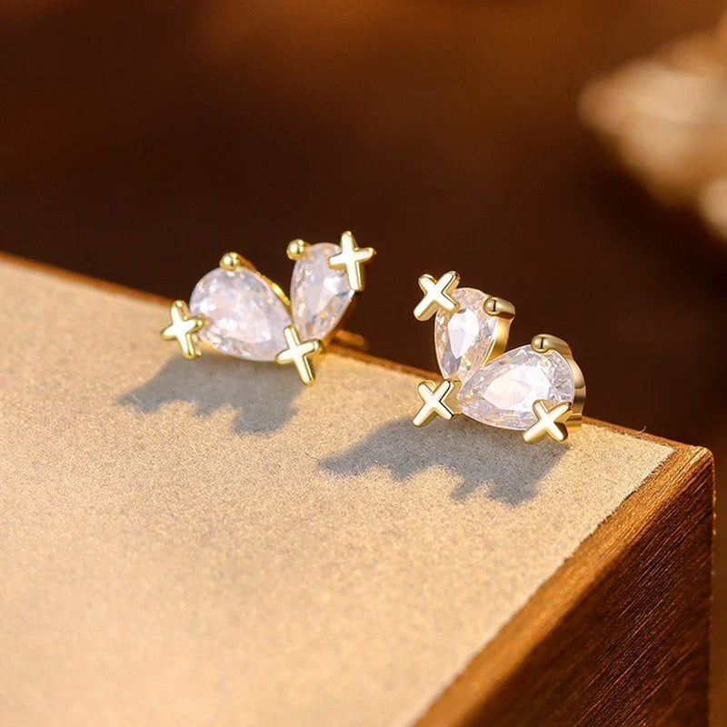 Aretes Estrella y Corazón con Zirconias