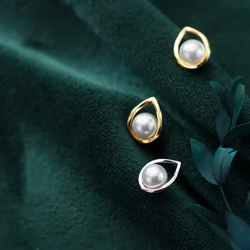 Aretes Perla en Gota