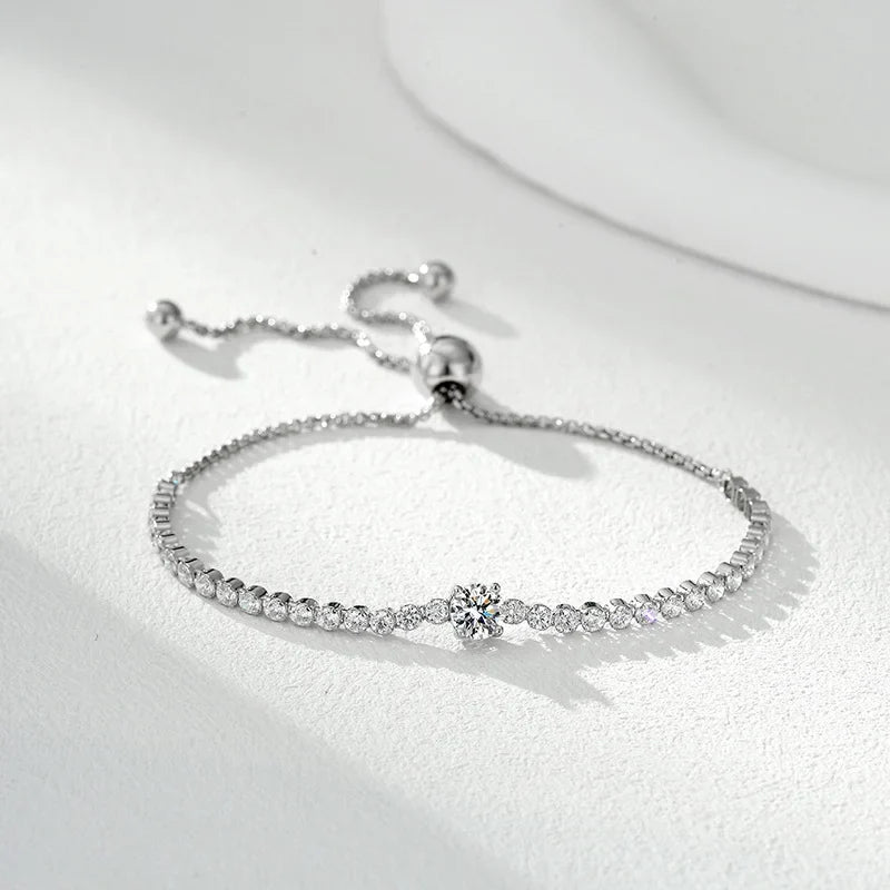 Pulsera Corazón Pavé Ajustable