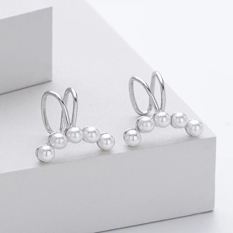 Aretes de Clip con Perla