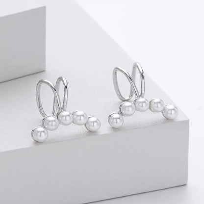Aretes de Clip con Perla