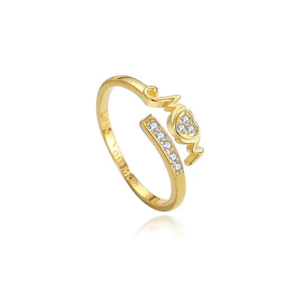 Anillo Corazón Mom Ajustable