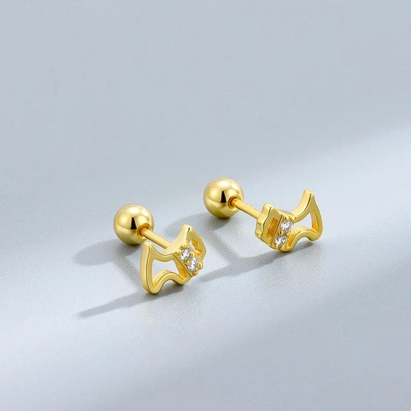 Aretes Perrito con Zirconias