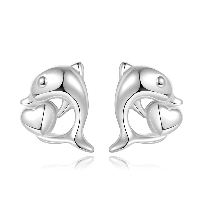 Aretes Delfín con Zirconias