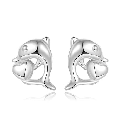 Aretes Delfín con Zirconias