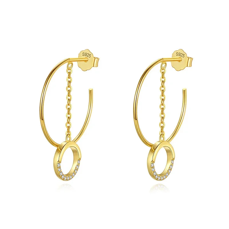 Aretes Medio Círculo con Flecos