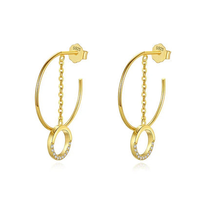Aretes Medio Círculo con Flecos
