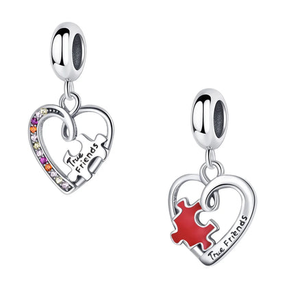 Dije Corazón Romántico Rojo o Plateado