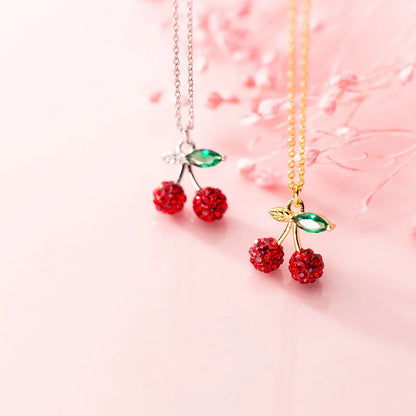Collar Corto Cereza