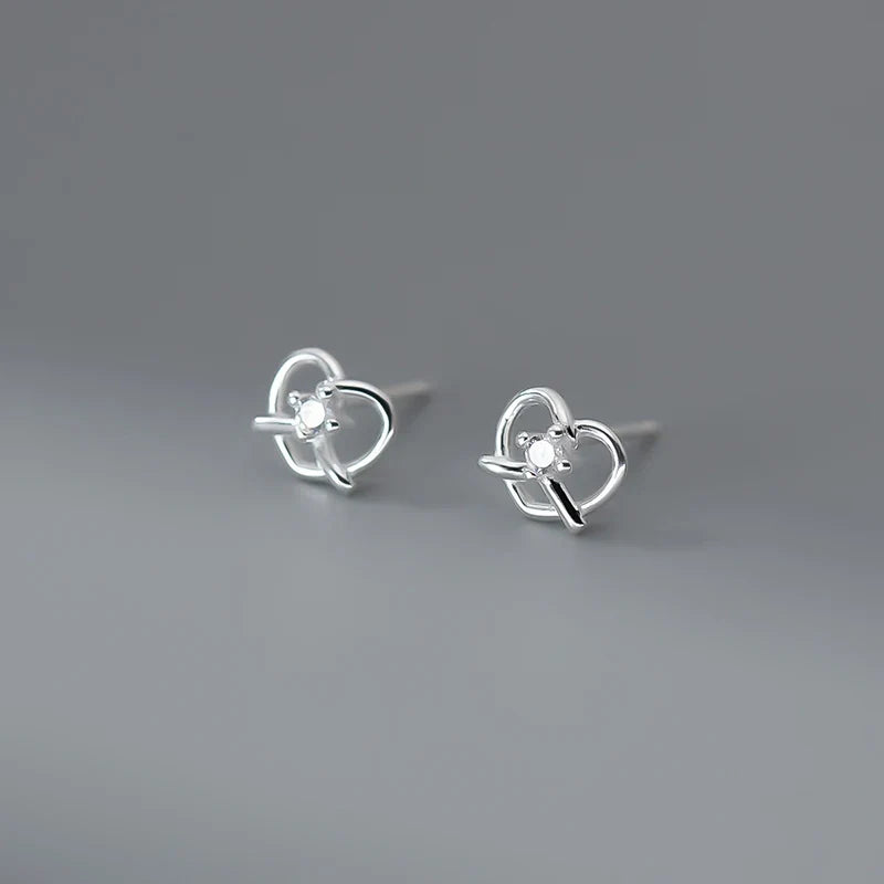 Aretes Corazón Romántico en Cuatro Estilos