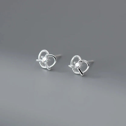 Aretes Corazón Romántico en Cuatro Estilos